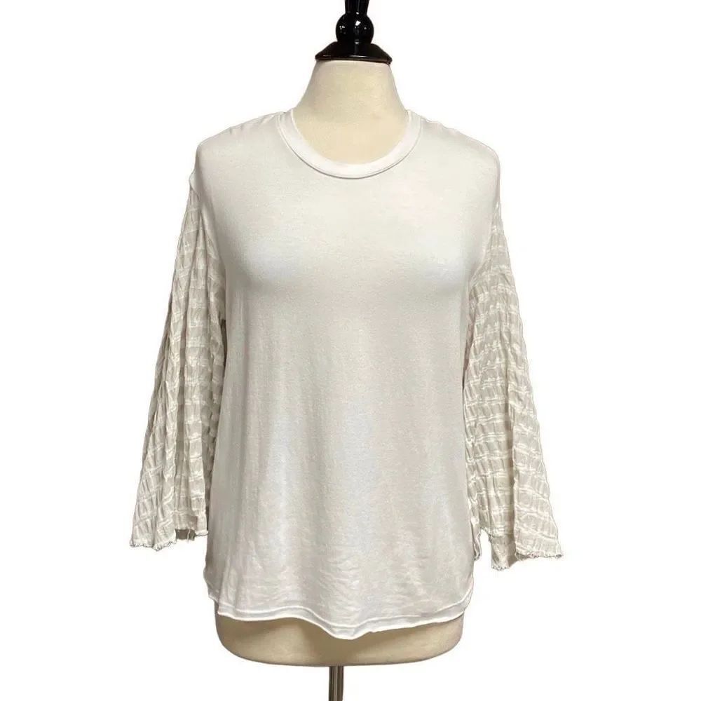 Southcott White Bell Sleeve Top Size Large